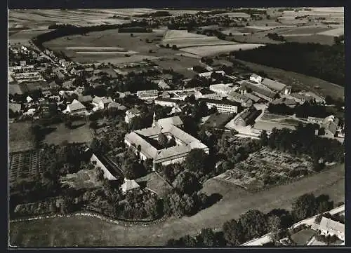 AK Mariensee, Fliegeraufnahme vom Kloster und Max-Plank-Institut