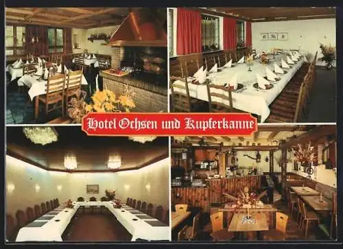 AK Villingen-Schwenningen, Schlenker`s Hotel Ochsen und Die Kupferkanne, Bes. Walter Schlenker, Bürkstr. 59