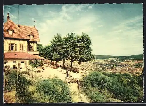 AK Bad Kissingen, Blick vom Café-Jagdhaus Messerschnitt