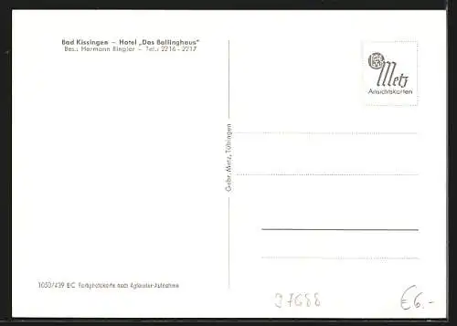 AK Bad Kissingen, Hotel Das Ballinghaus, Bes. Hermann Ringler