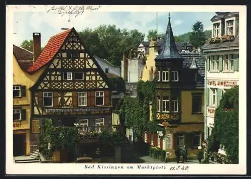 AK Bad Kissingen, Marktplatz, Hotel Wittelsbach, Karch`s