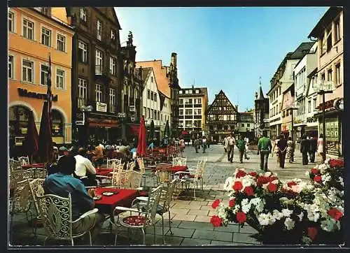 AK Bad Kissingen, Fussgängerzone am Markt, Wienerwald, Ickert, Kaisers