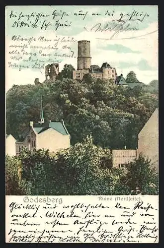 AK Godesberg, Nordseite der Ruine