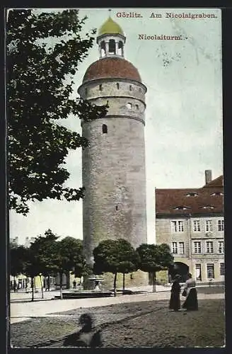 AK Görlitz, Nicolaiturm am Nicolaigraben