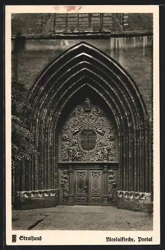 AK Stralsund, Portal der Nicolaikirche