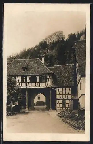 AK Blaubeuren, Strasse am Torbogen