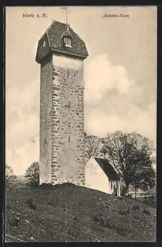 AK Horb a. N., Am Schütte-Turm