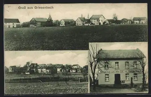 AK Griesenbach /Westerwald, Restaurant zum alten Zoll, Teilansicht vom Ort