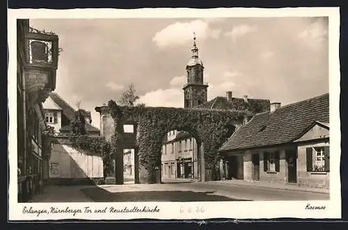 AK Erlangen, Nürnberger Tor und Neustadterkirche