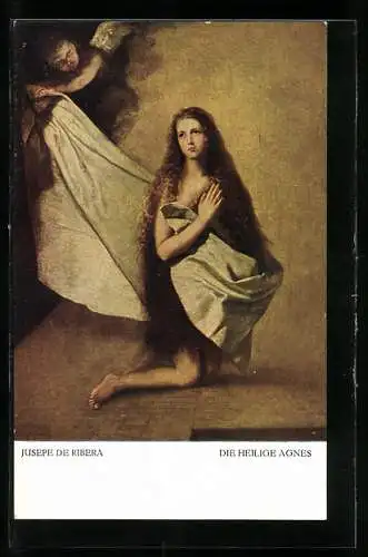 Künstler-AK Die heilige Agnes von Jusepe de Ribera