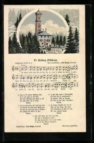 AK Liedtext und Noten D`r Bielbarg (Pöhlberg)