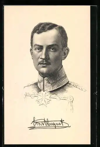 Künstler-AK Porträt von Ernst August Herzog von Braunschweig