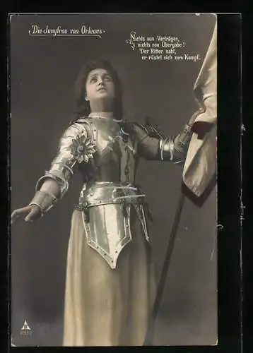 AK Jeanne d`Arc / Johanna von Orleans, Nichts von Verträgen...