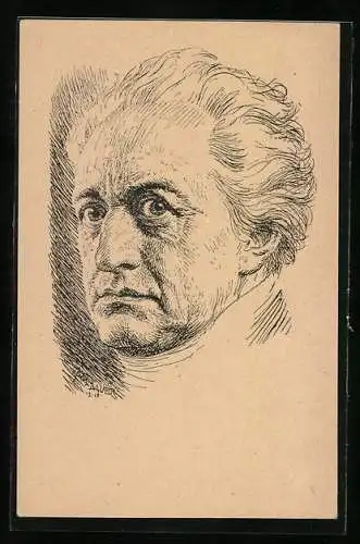Künstler-AK Bildnis von Goethe