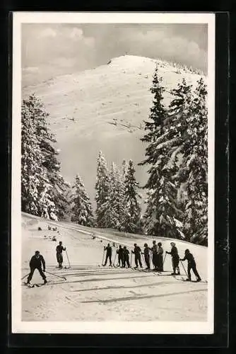 AK Bad Reichenhall, Skikurs auf dem Predigtstuhl