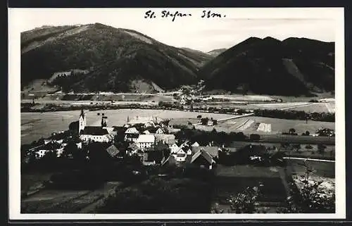 AK St. Stefan ob Leoben, Gesamtansicht mit Pressnitz