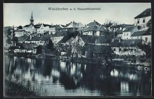 AK Waidhofen a.d. Thaya, Blick über die Thaya auf die Altstadt