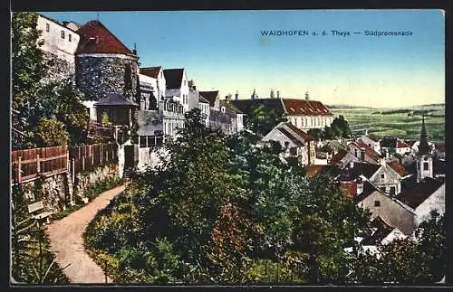 AK Waidhofen a. d. Thaya, Blick auf die Südpromenade