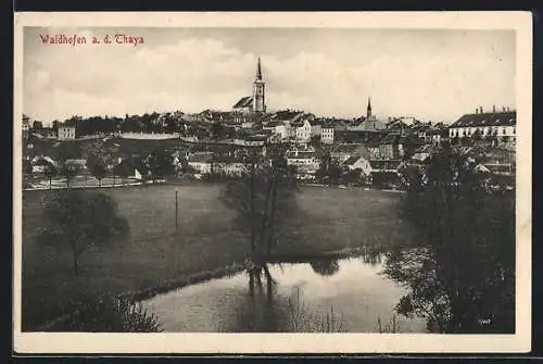 AK Waidhofen a. d. Thaya, Ortsansicht mit der Kirche