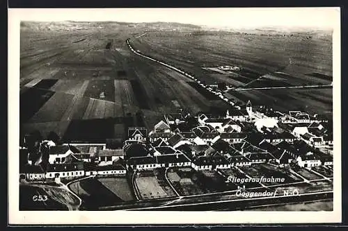 AK Goggendorf /N.-Ö., Gesamtansicht vom Flugzeug aus