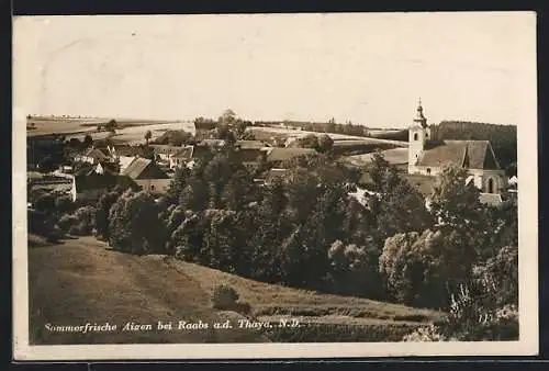 AK Aigen bei Raabs, Ortsansicht mit der Kirche