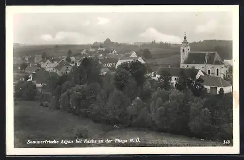 AK Aigen bei Raabs, Gesamtansicht mit der Kirche