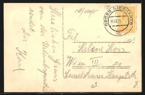 AK Gross-Siegharts, Ortsansicht vom Wasser aus