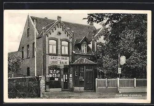 AK Godshorn b. Hannover, Gasthaus zur Linde von Louis Balke