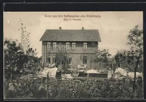 AK Langenhagen-Evershorst, Gasthaus Kaffeegarten zur Petersburg