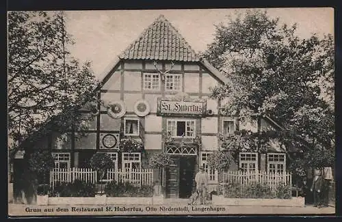 AK Langenhagen, Restaurant St. Hubertus im Sommer