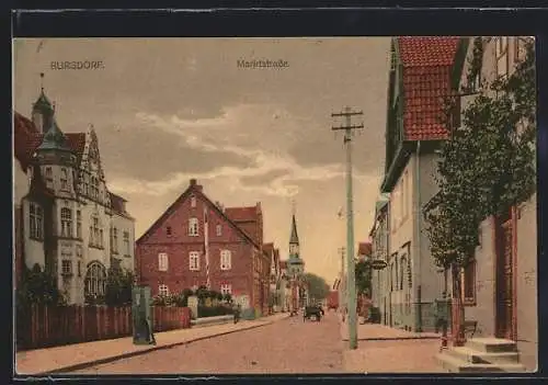 AK Burgdorf i. H., Marktstrasse mit Blick zum Kirchturm