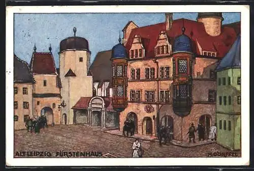 Künstler-AK Leipzig, Internationale Baufach-Ausstellung 1913, Fürstenhaus, Ganzsache