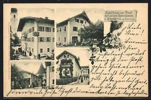 AK Achenkirch am Achensee, Gasthaus zur Post mit Dependancen