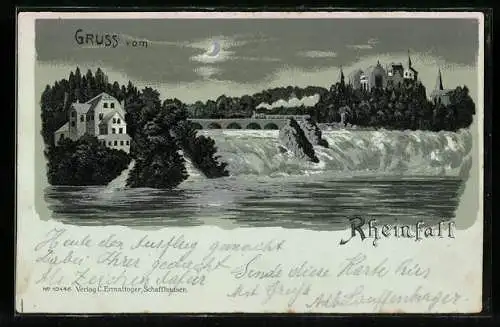 Lithographie Schaffhausen, Rheinfall