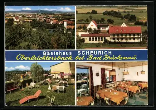AK Oberleichtersbach bei Bad Brückenau, Gästehaus Scheurich, Restaurant
