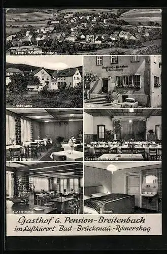 AK Bad Brückenau-Römershag, Gasthaus & Pension Breitenbach, Totalansicht