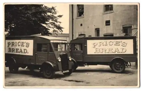 Fotografie unbekannter Fotograf, Ansicht Leeds-Headingley, LKW`s der Firma Price Brothers Bakers