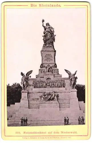 Fotografie Römmler & Jonas, Dresden, Ansicht Rüdesheim, das Nationaldenkmal auf dem Niederwald, Niederwalddenkmal