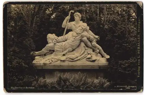 Fotografie L. Schaller, Stuttgart, Ansicht Stuttgart, das Eberhard Denkmal