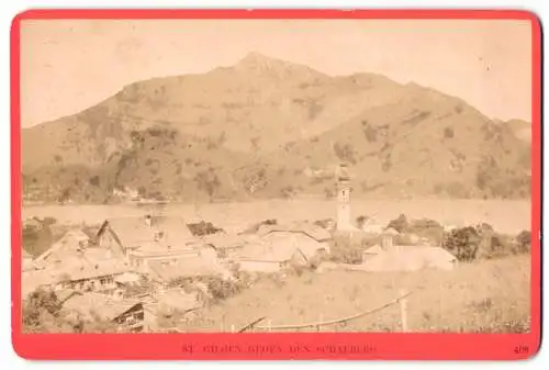 Fotografie Würthle & Spinnhirn, Salzburg, Ansicht St. Gilgen, Blick über die Stadt nach den Schafberg