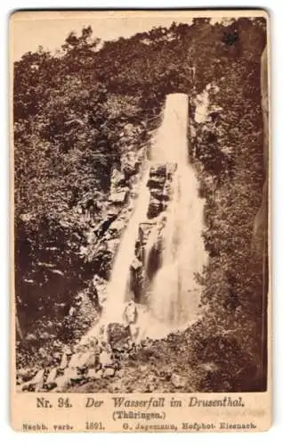 Fotografie G. Jagemann, Eisenach, Ansicht Brotterode-Trusetal, der Trusetaler Wasserfall