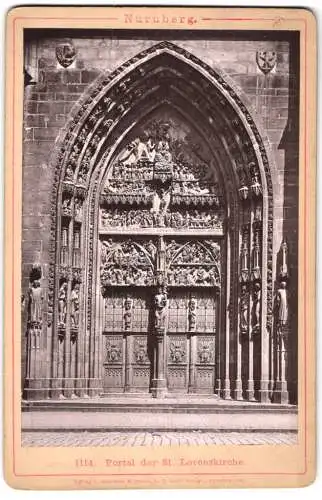 Fotografie Römmler & Jonas, Dresden, Ansicht Nürnberg, Portal der St. Lorenzkirche