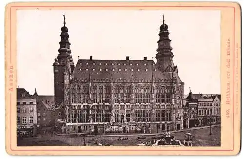 Fotografie Lichtdruck Römmler & Jonas, Dresden, Ansicht Aachen, das Rathaus vor dem Brand