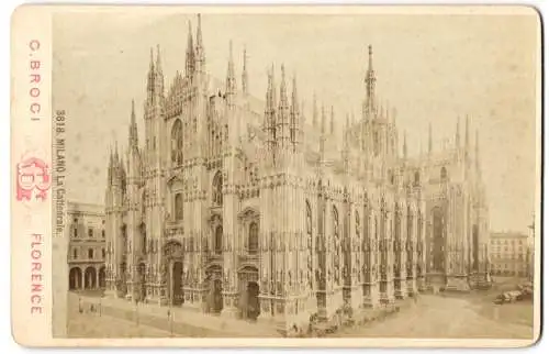 Fotografie C. Brogi, Florence, Ansicht Milano, La Cattedrale