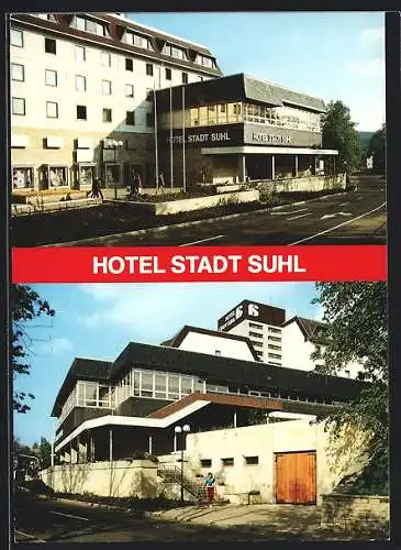 AK Suhl, Zwei Perspektiven auf das Hotel Stadt Suhl