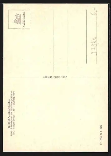 AK Löffelstelzen /Bad Mergesheim, Gasthof-Pension Hirschen A. Zeller