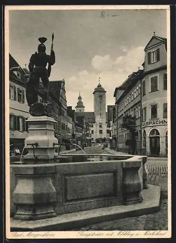 AK Bad Mergentheim, Burgstrasse mit Mörikehaus und Milchling