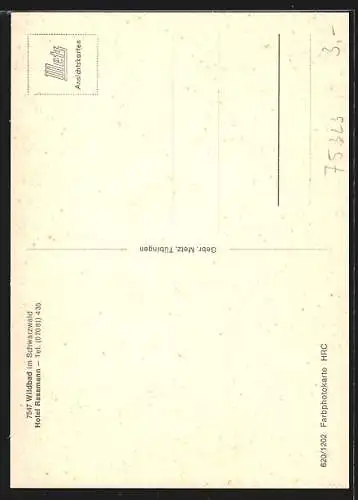 AK Wildbad /Schwarzwald, Hotel Rassmann mit Strasse