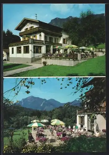 AK Marquartstein /Obb., Burg-Cafe Fam. Moritz