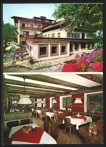 AK Marquartstein-Pettendorf, Restaurant-Pension Wessnerhof Fam. Moritz, mit Terrasse